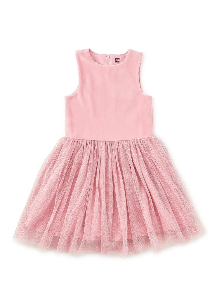 Tea Collection Honeysuckle Rose Velour & Tulle Ballet Dress