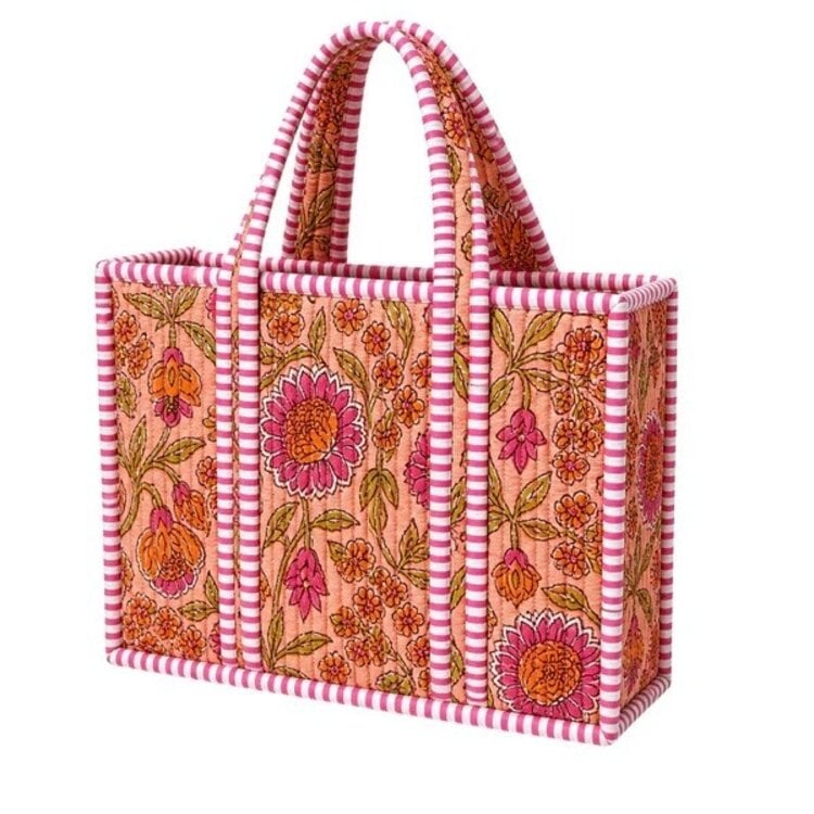 Mini Quilted Tote Bag Floral