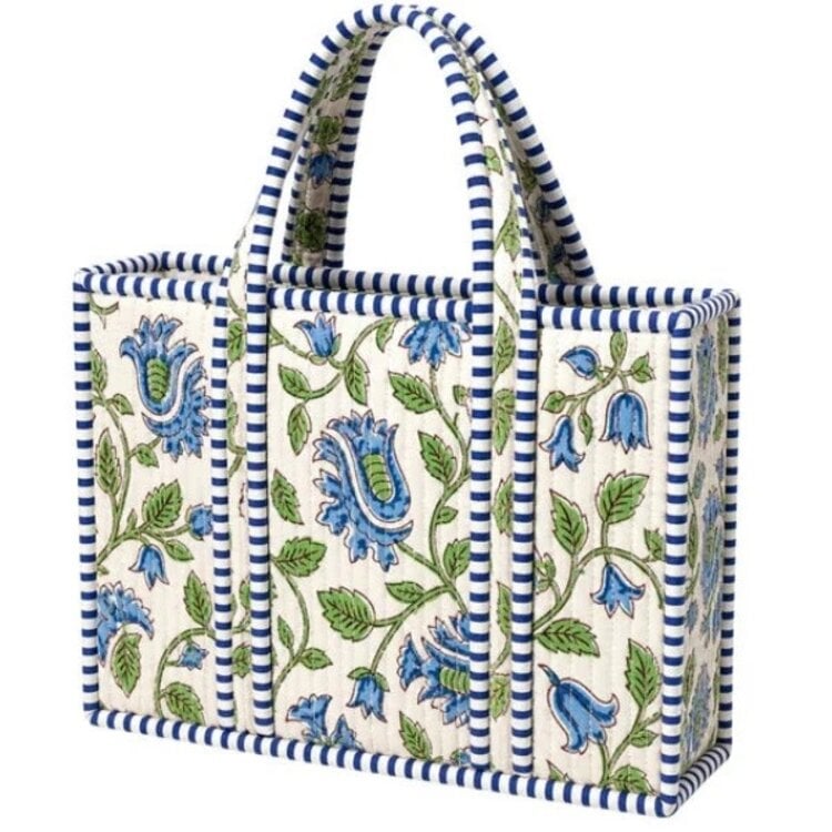 Mini Quilted Tote Bag Floral