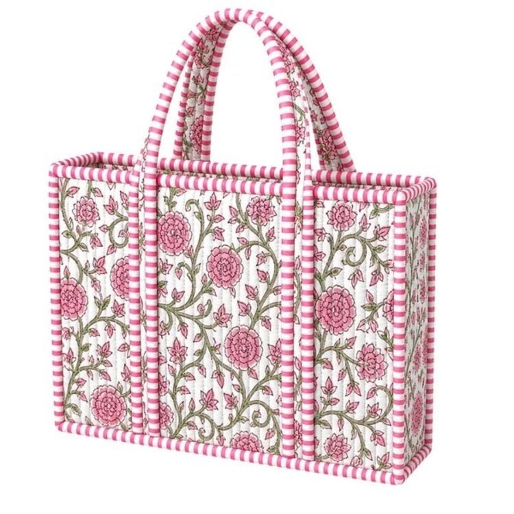 Mini Quilted Tote Bag Floral