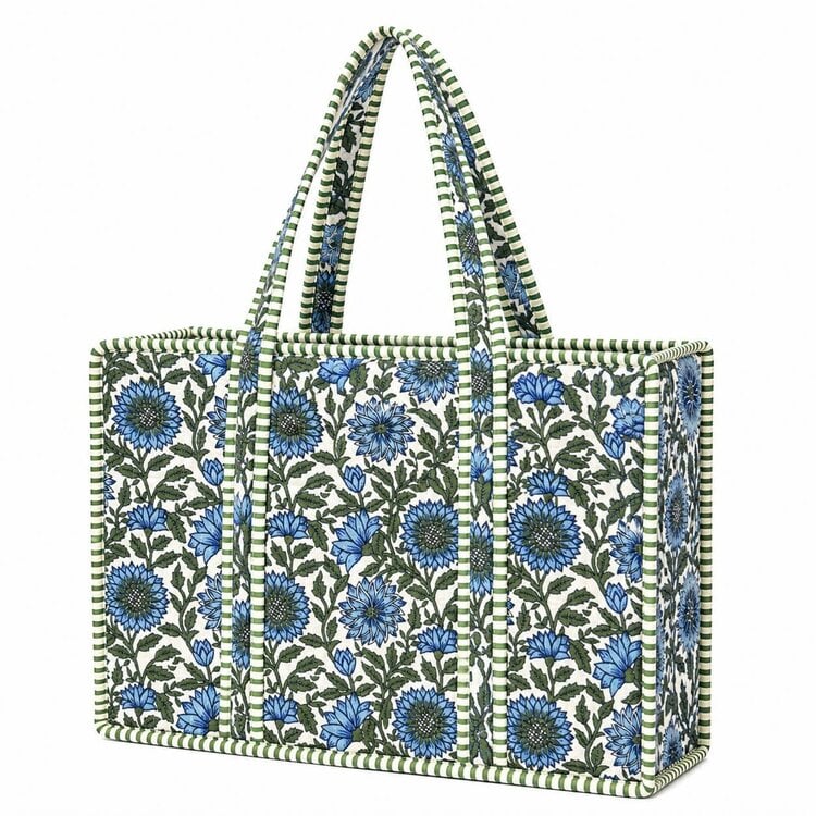 Mini Quilted Tote Bag Floral