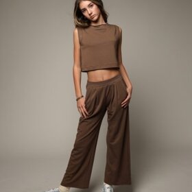 Tenly FRENCH TERRY PLEATED FRONT “CITY” PANT