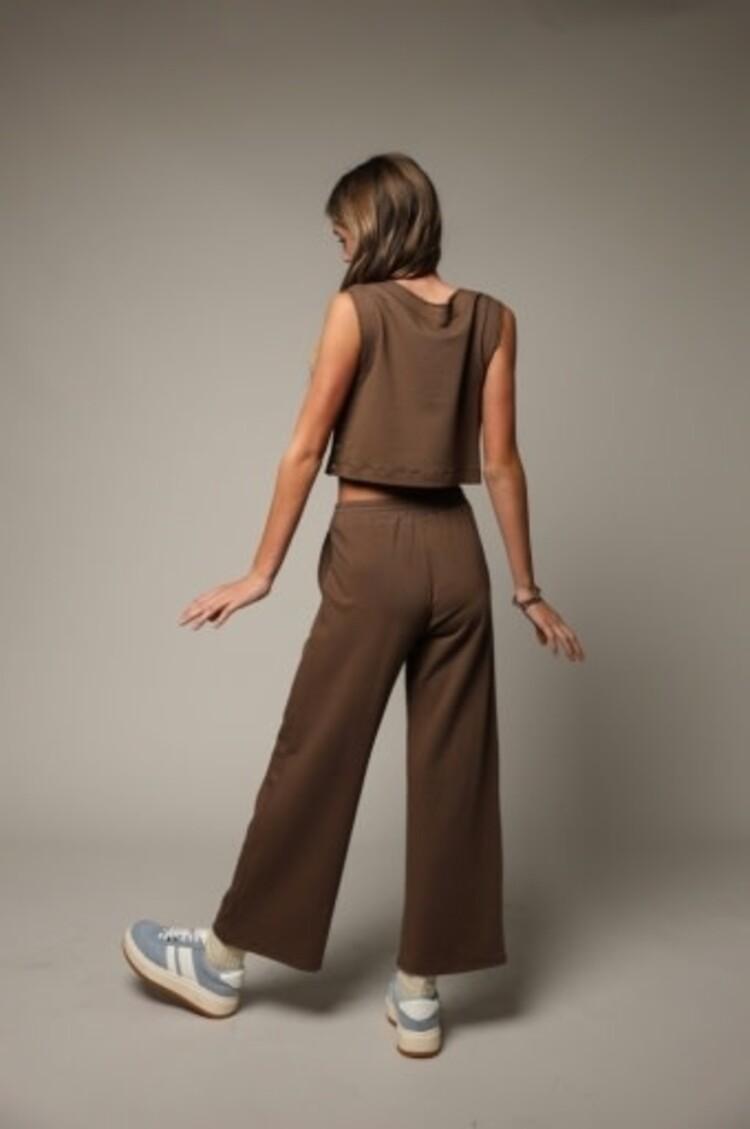 Tenly FRENCH TERRY PLEATED FRONT “CITY” PANT