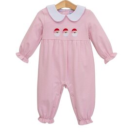 Trotter Street Kids Pink Santa Trio Romper