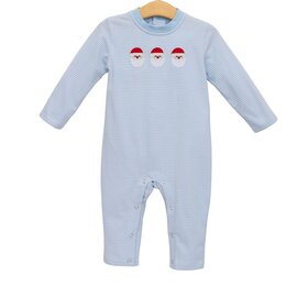 Trotter Street Kids Blue Santa Trio Romper
