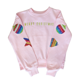 Paper Flower Merry Christmas Ornaments Sweatshirt