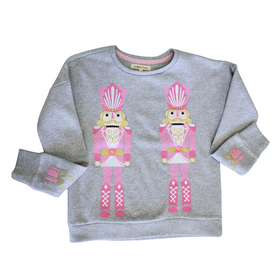 Paper Flower Nutcrackers Embroidery Sweatshirt