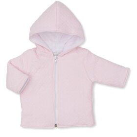 Kissy Kissy Pink Jacquard Padded Zip Jacket