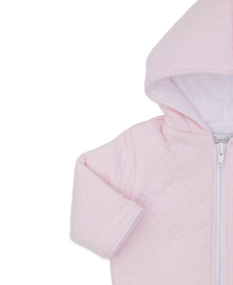 Kissy Kissy Pink Jacquard Padded Zip Jacket