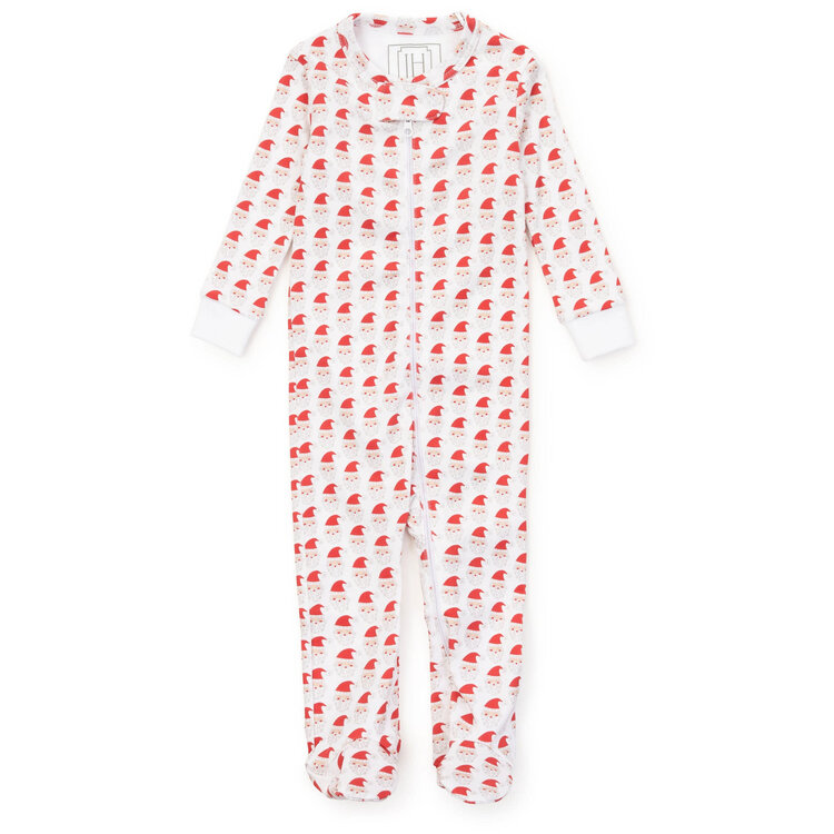 Lila + Hayes Whimsical Santa Candy Parker Zip PJs