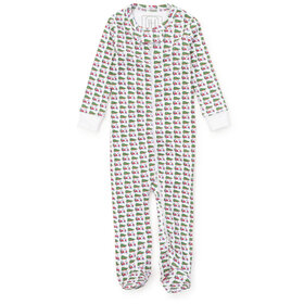 Lila + Hayes Christmas at the Club Parker Zip PJs