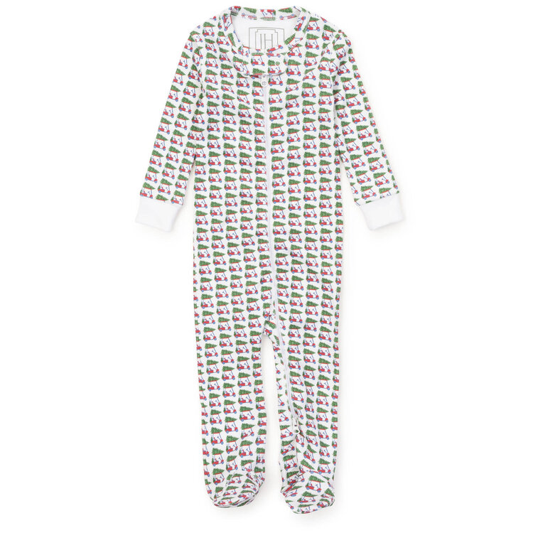 Lila + Hayes Christmas at the Club Parker Zip PJs