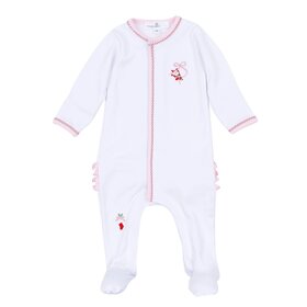 Magnolia Baby Joy Ribbons Embroidered Ruffle Footie