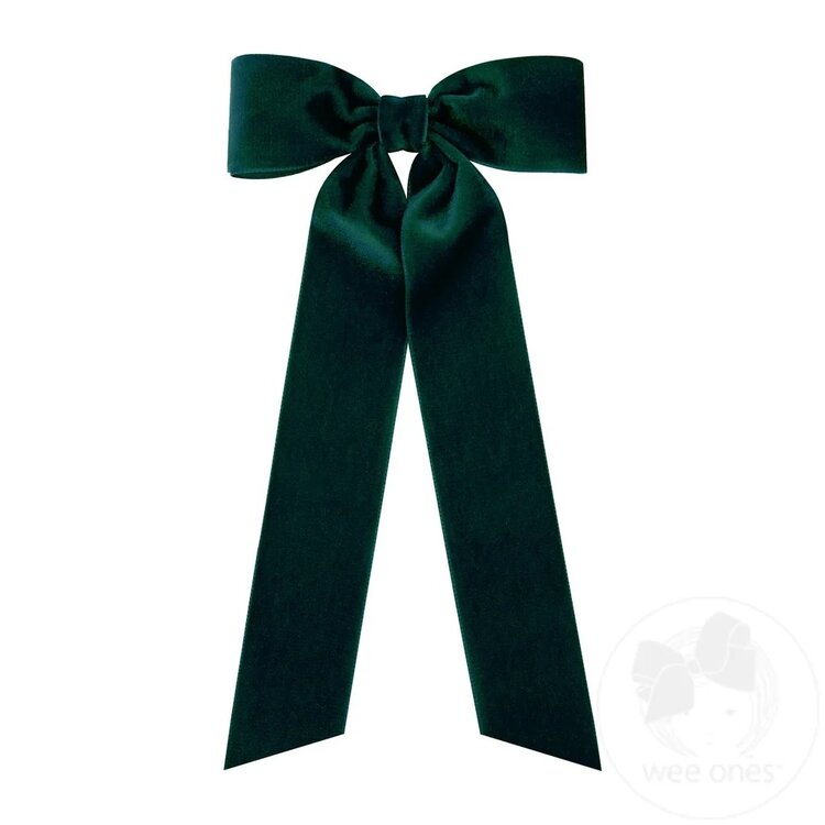 Wee Ones Velvet Bow w/Tails
