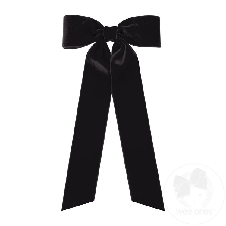 Wee Ones Velvet Bow w/Tails