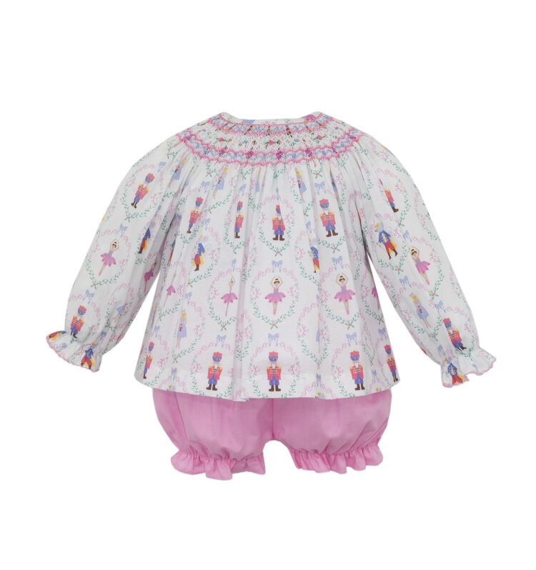 Claire & Charlie Nutcracker Print Bishop Set
