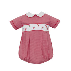 Claire & Charlie Candy Cane Red Gingham Bubble