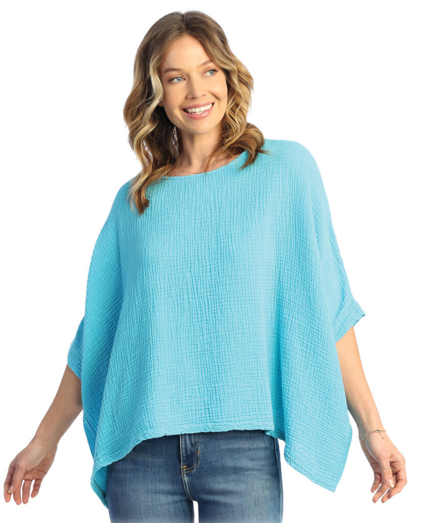 JESS & JANE Over sized Poncho Top Emld - Firefly Boutique & More