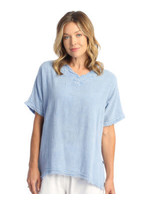 JESS & JANE BLUE GAUZE SHORT SLEEVE