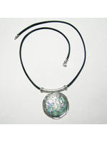 EAST WIND SILVER CO Round Roman Glass on Leather