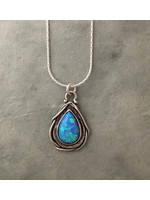 EAST WIND SILVER CO Tear Drop Opal Necklace