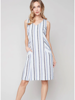 Charlie B Sleeveless Striped Linen