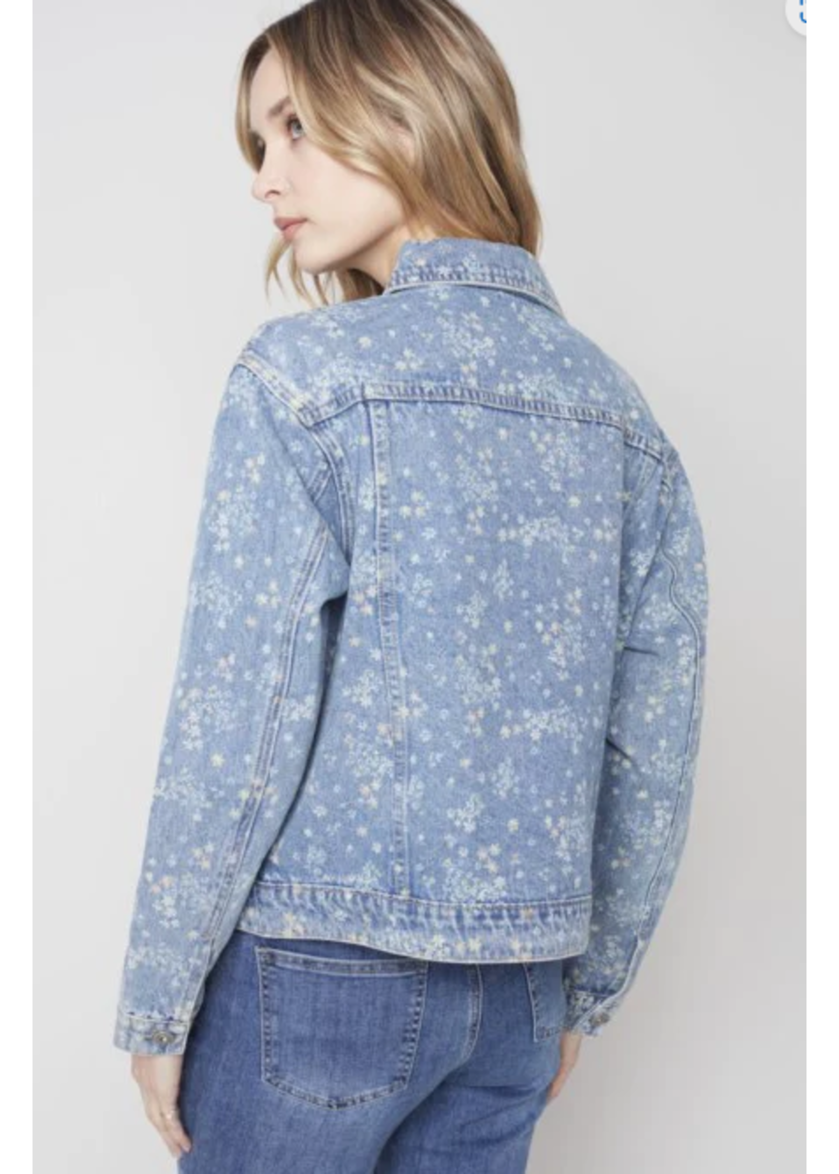 Charlie B Ditsy Boyfriend Jacket