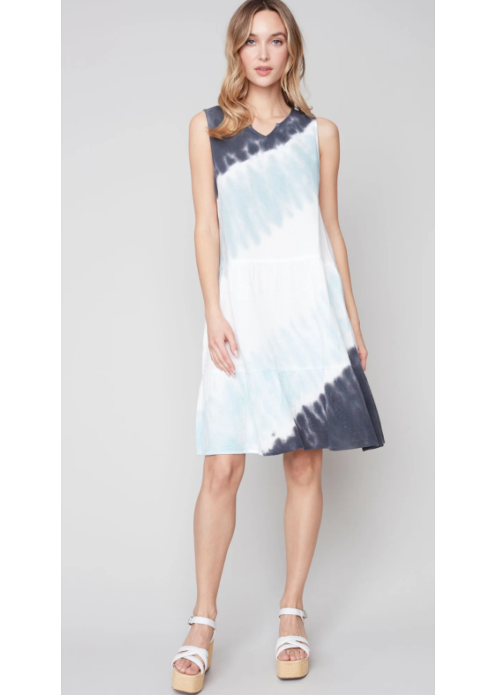 Charlie B TIe-Dye Bubble Cotton Dress