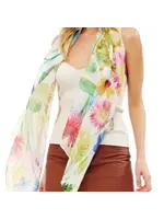 ABW DESIGNS Watercolor Floral Scarf
