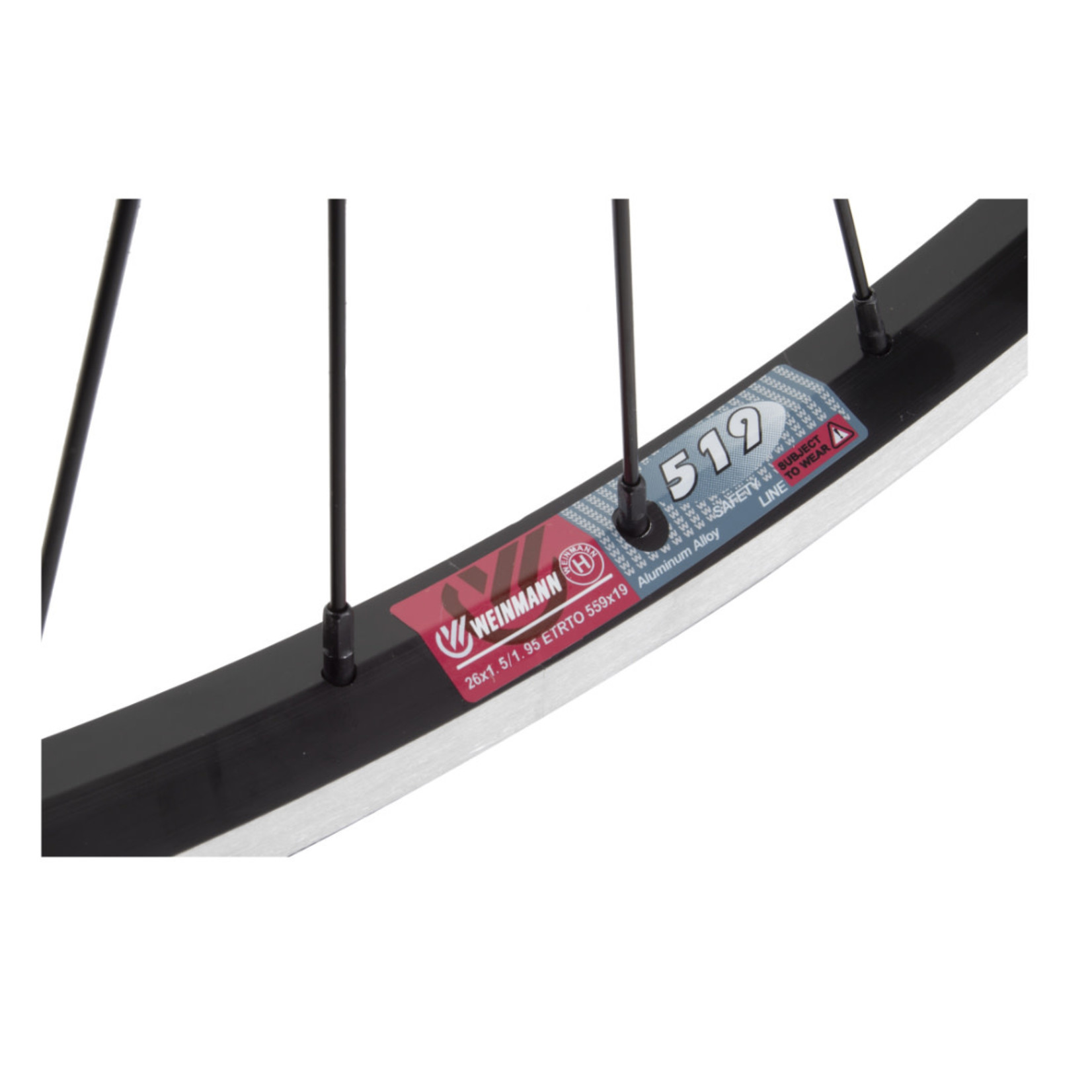 Rear Wheel 26" Alloy Mountain Single Wall Black Thru Axle