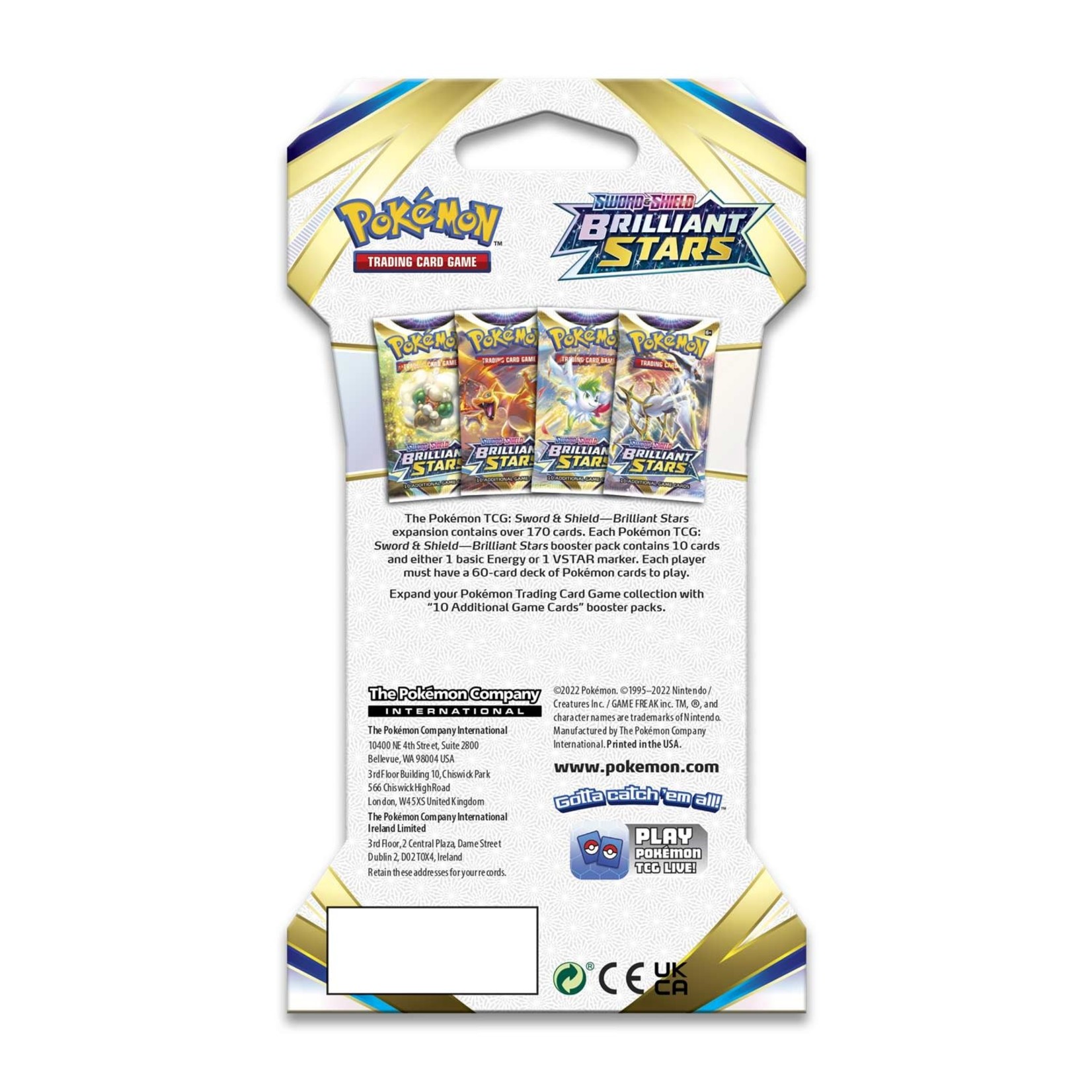 Pokémon Pokémon TCG: Brilliant Stars Sleeved Booster Pack (10 Cards)