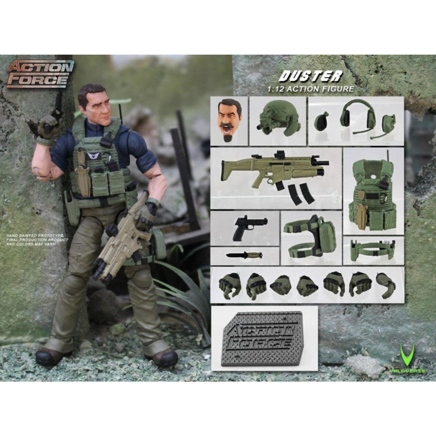 Valaverse Valaverse Action Force Duster (Tim Kennedy) 1/12 Scale Action Figure - Series 2