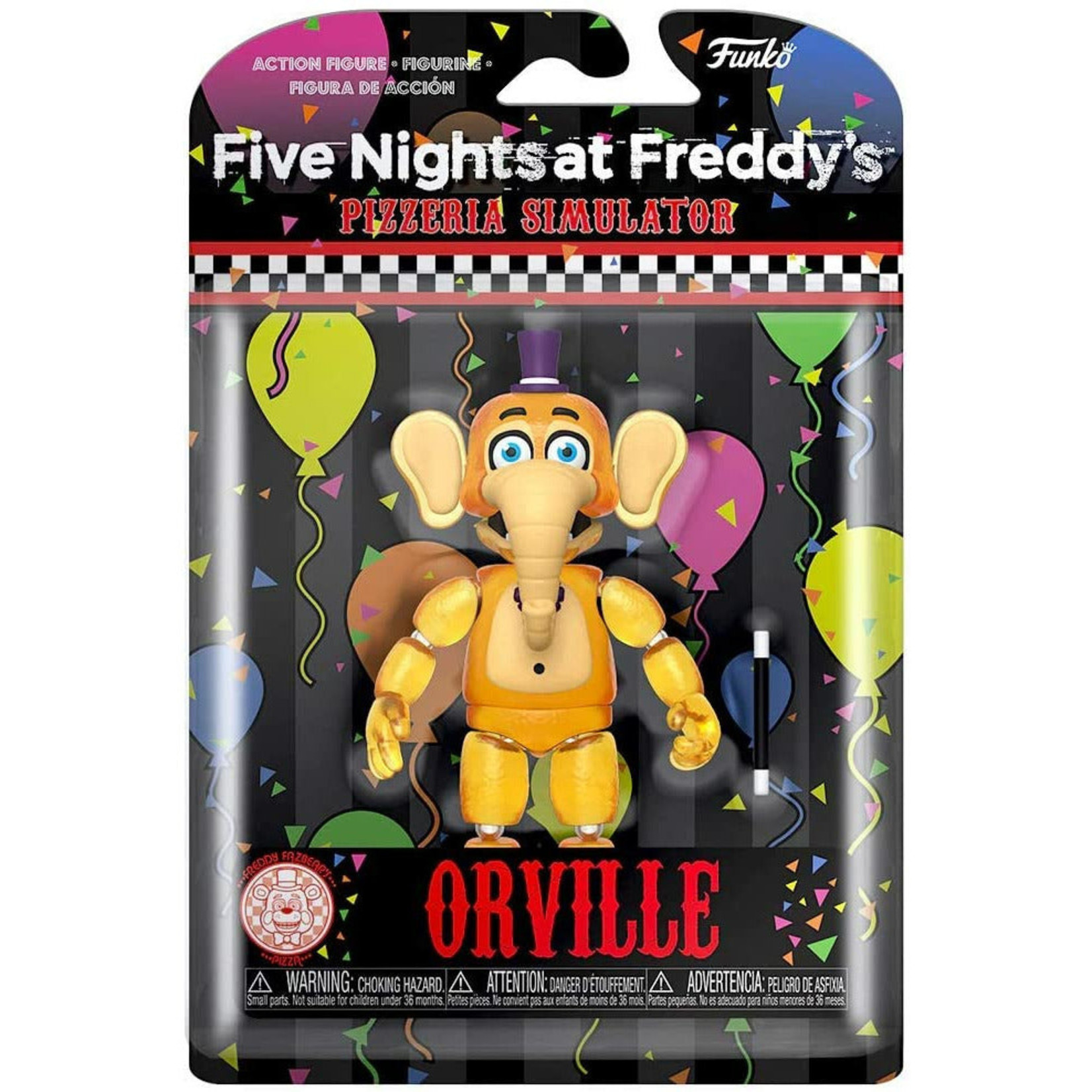 Five Nights at Freddy's: Pizzeria Simulator - Glow in the Dark - Orville Elephant Action Figure