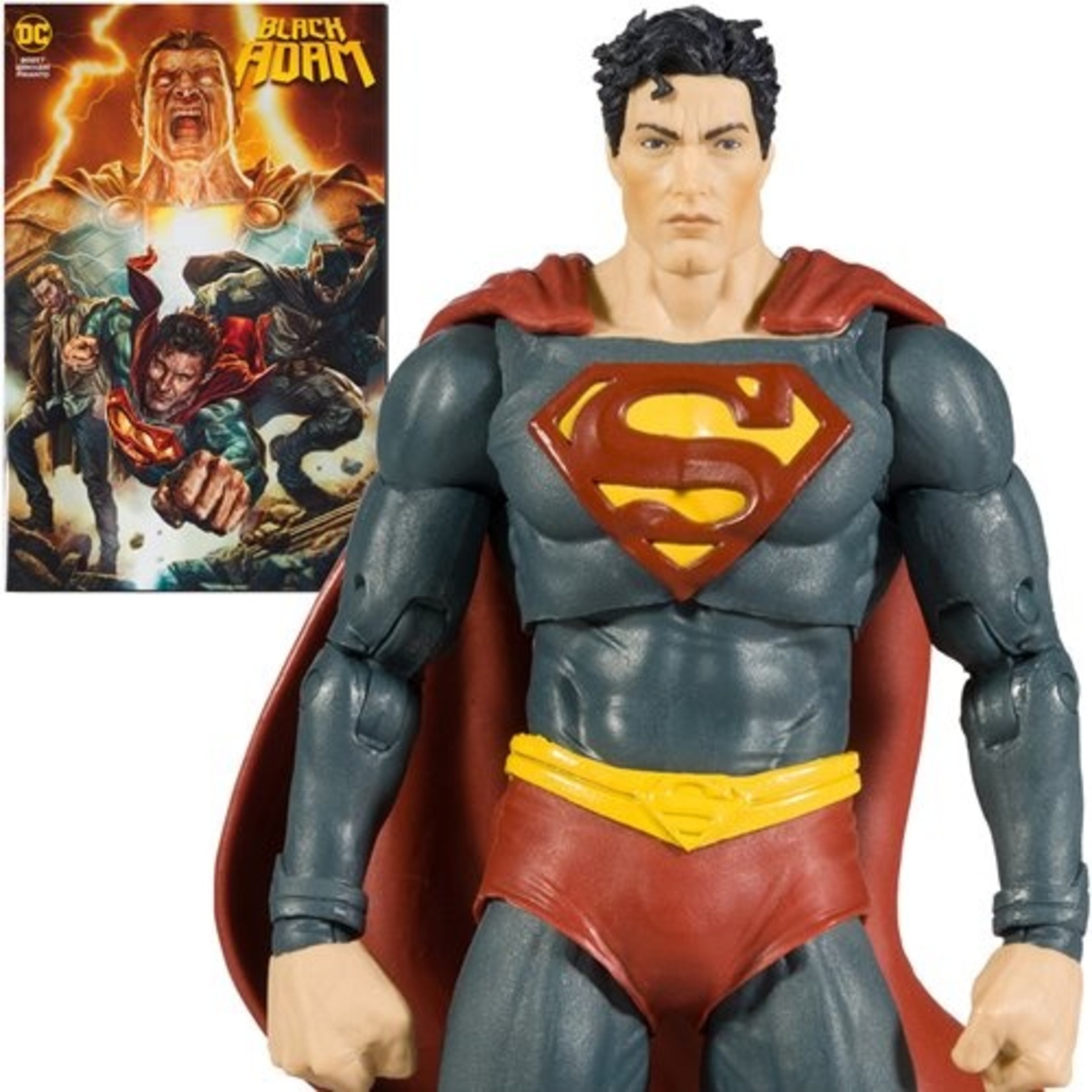 DC DIRECT 7IN FIGURE WITH COMIC - BLACK ADAM WV1 - SUPERMAN 