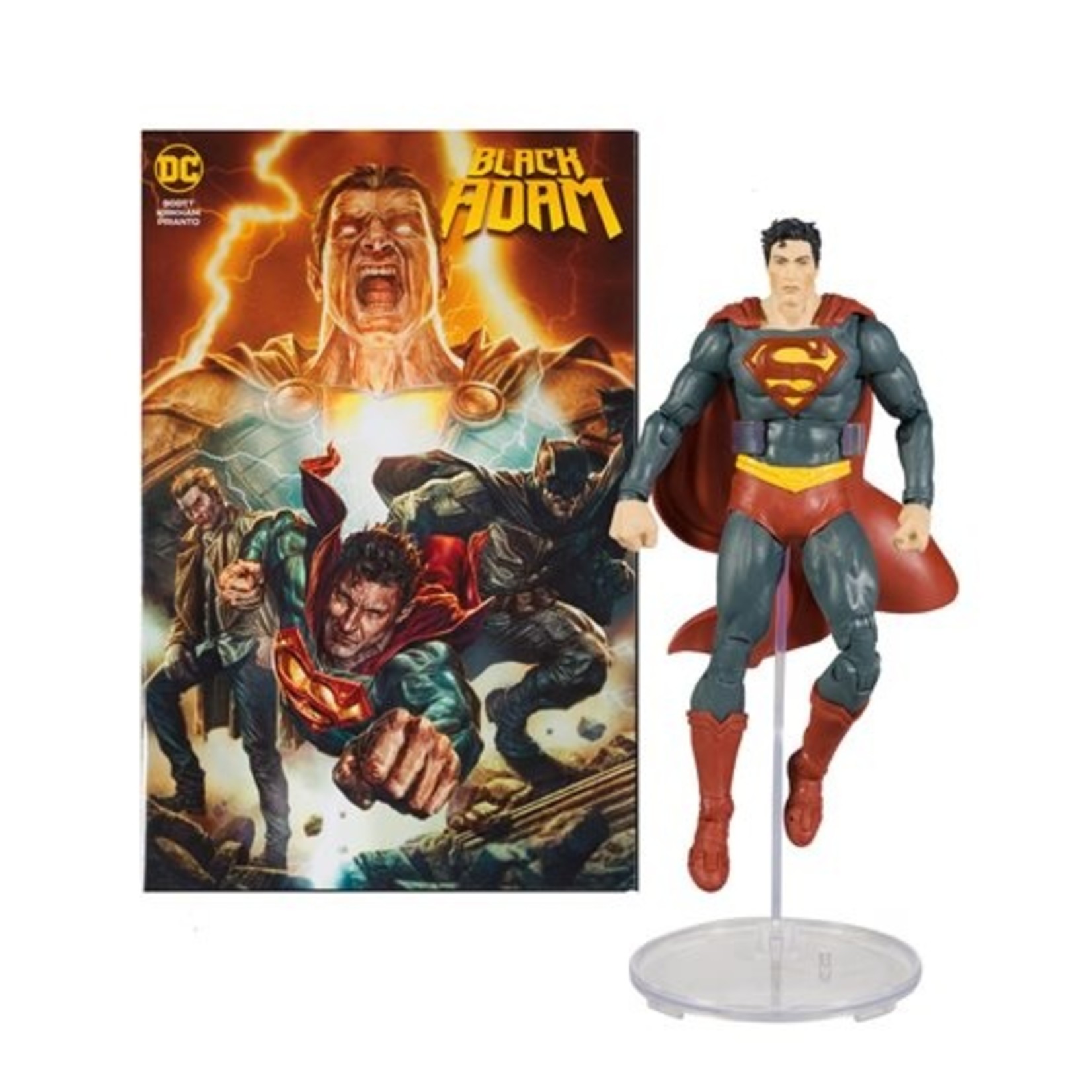 McFarlane Black Adam Superman Page Punchers 7-Inch Scale Action Figure with Black Adam Comic Book