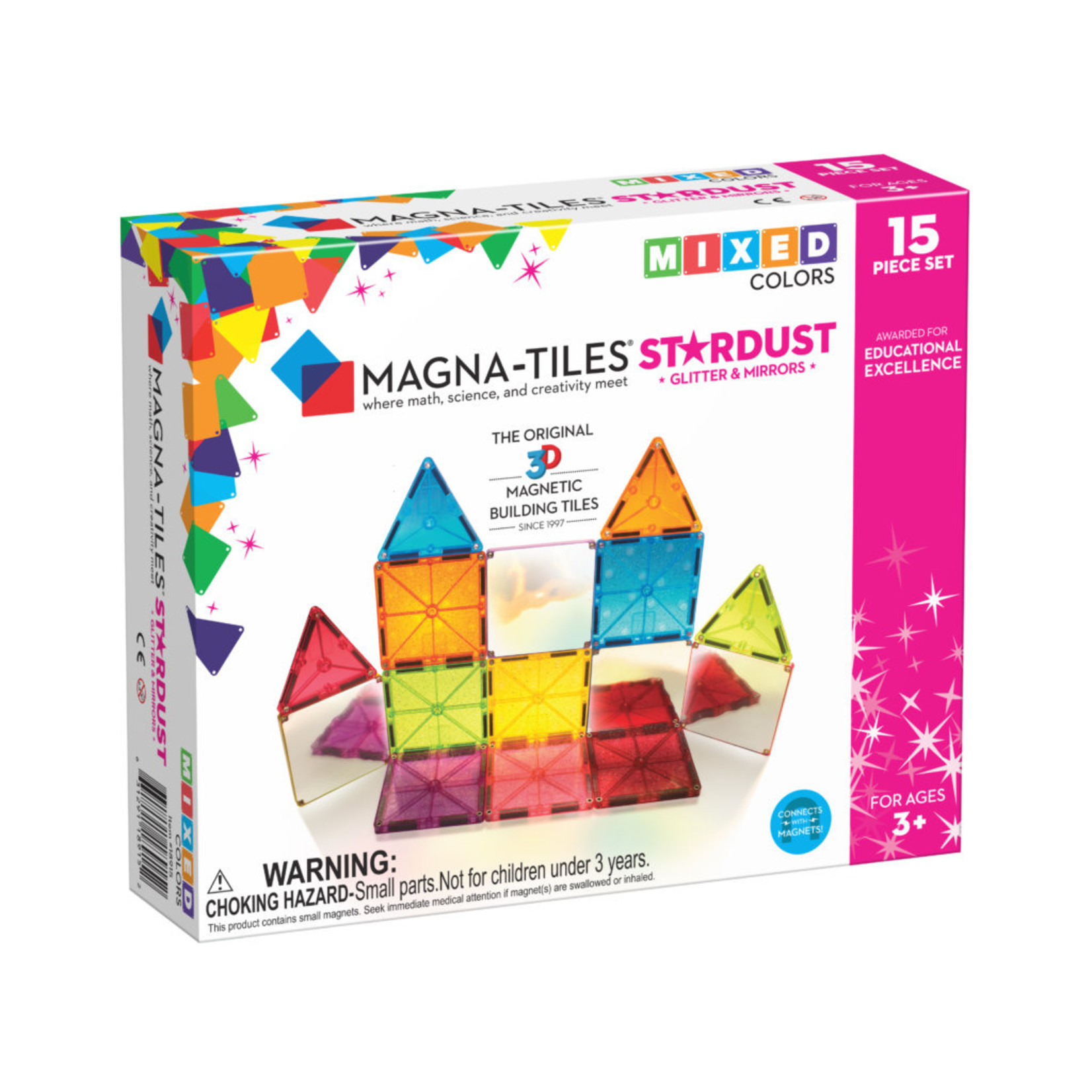 Magna-Tiles Stardust 15-Piece Set