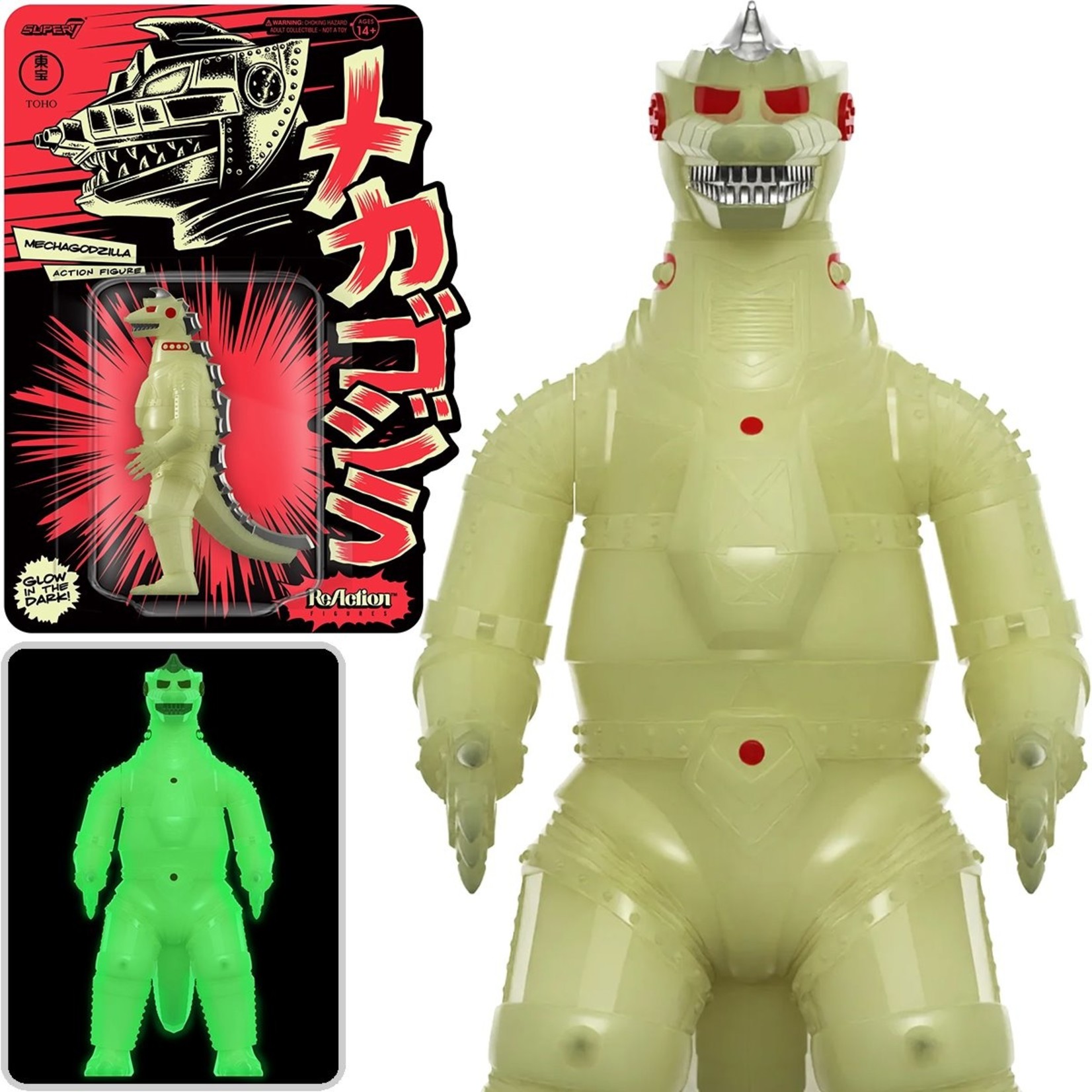 Godzilla Mechagodzilla (Glow-in-the-Dark) 3 3/4-Inch ReAction Figure - SDCC Exclusive