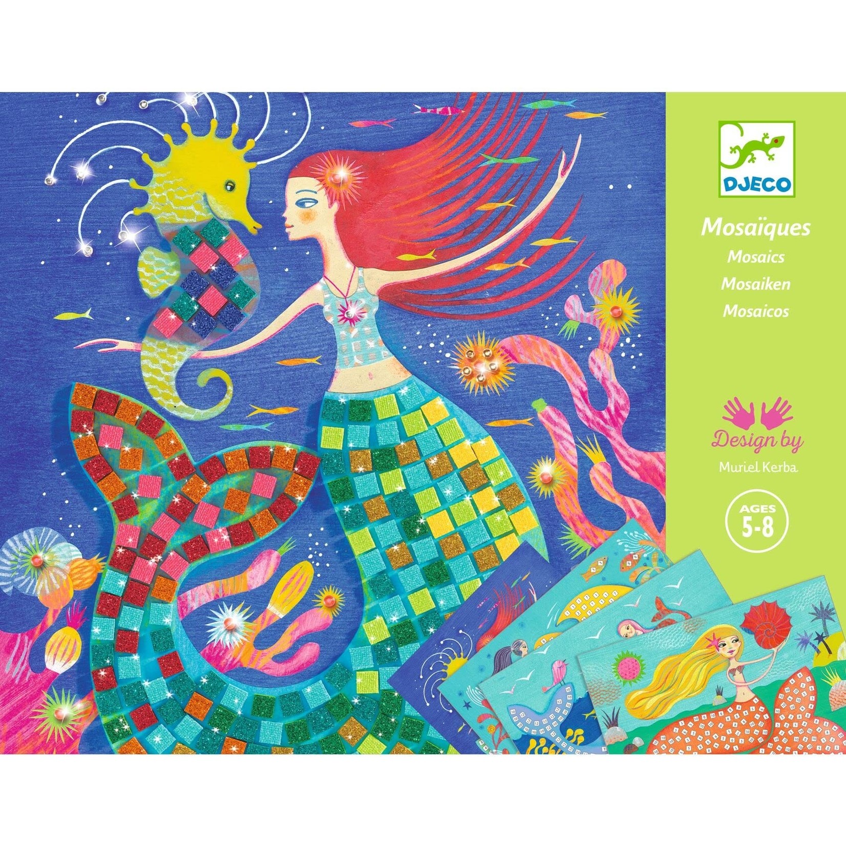 DJECO DJECO The Mermaid’s Song Sticker and Jewel Mosaic Craft Kit