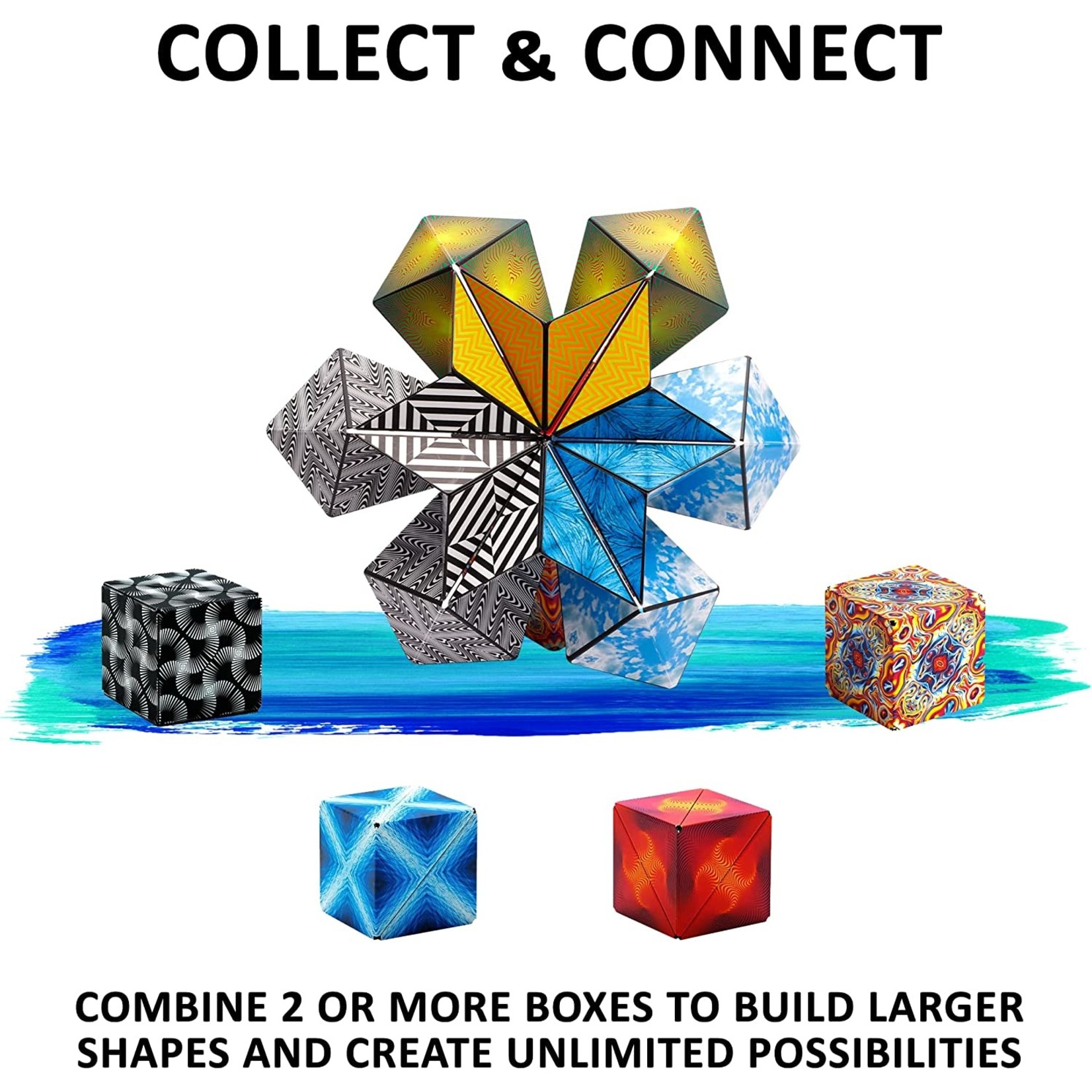 Shashibo Shape Shifting Box Puzzle - Blue Planet