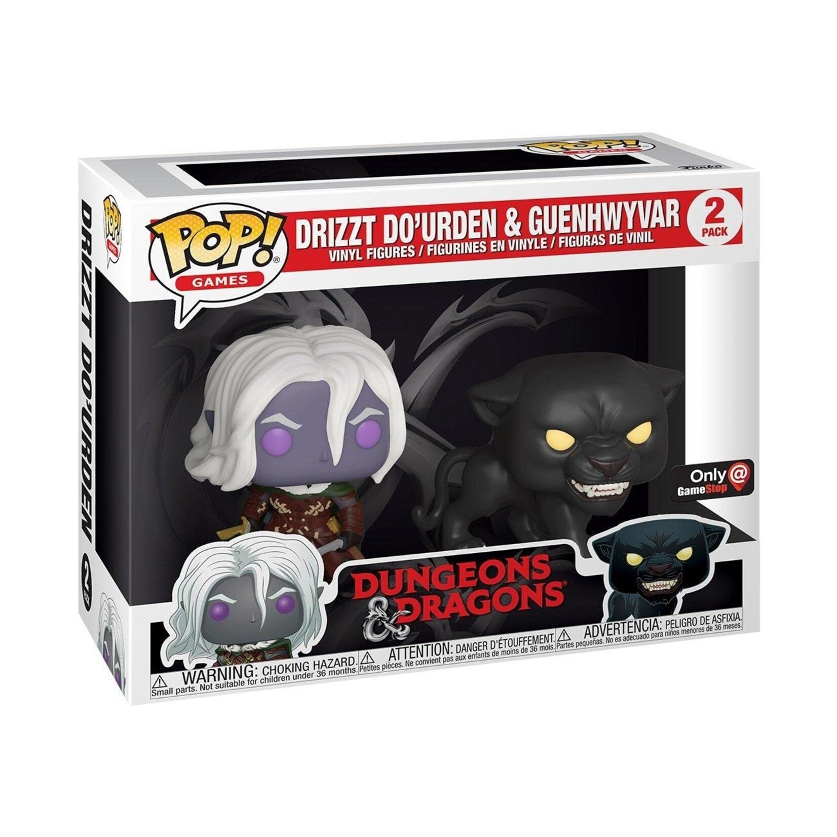 Funko Funko POP! Games: Dungeons and Dragons Drizzt DoUrden with Guenhwyvar 2 Pack Exclusive Vinyl Figures