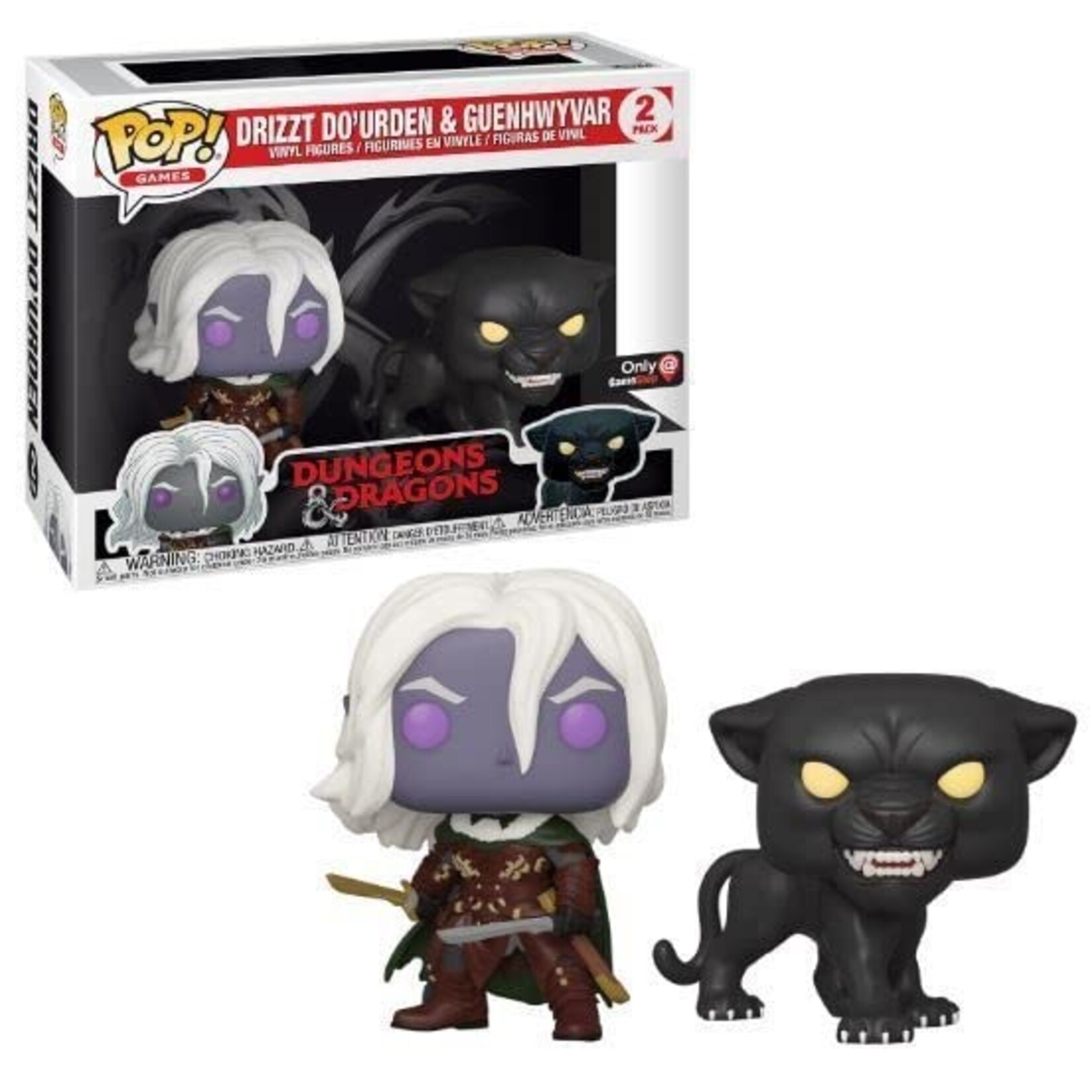 Funko Funko POP! Games: Dungeons and Dragons Drizzt DoUrden with Guenhwyvar 2 Pack Exclusive Vinyl Figures