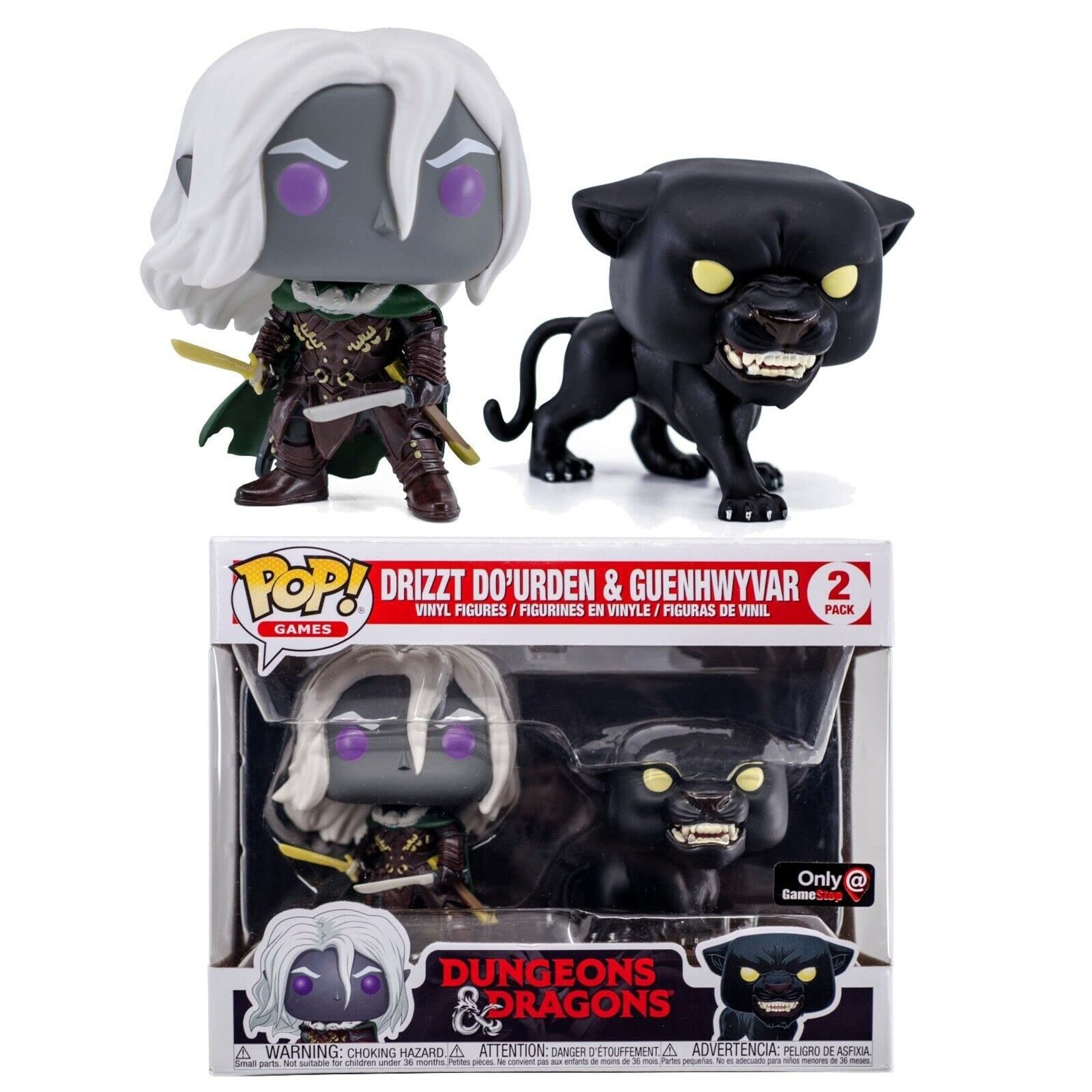 Funko Funko POP! Games: Dungeons and Dragons Drizzt DoUrden with Guenhwyvar 2 Pack Exclusive Vinyl Figures