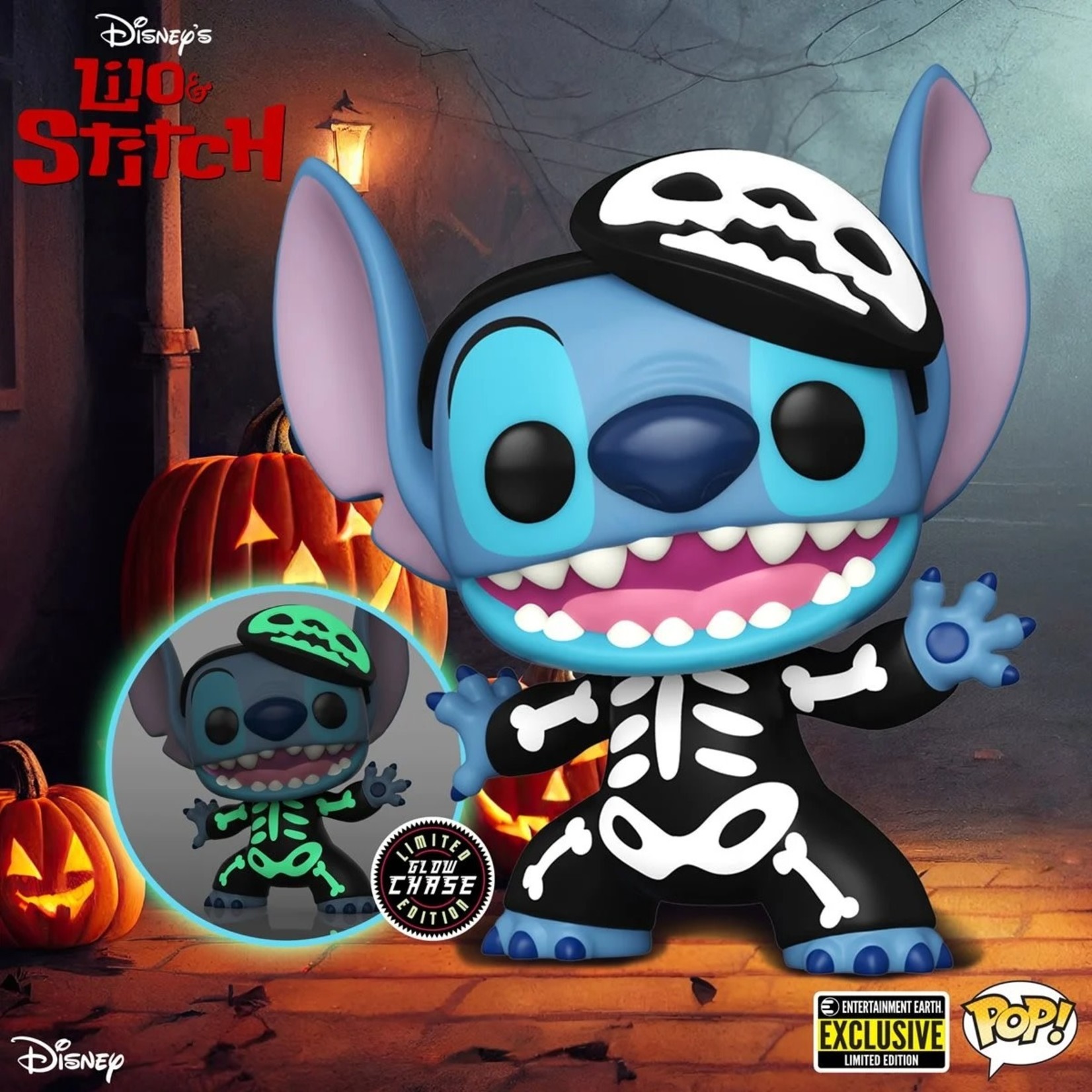 Funko Lilo & Stitch Skeleton Stitch Pop! Vinyl Figure - Entertainment Earth Exclusive