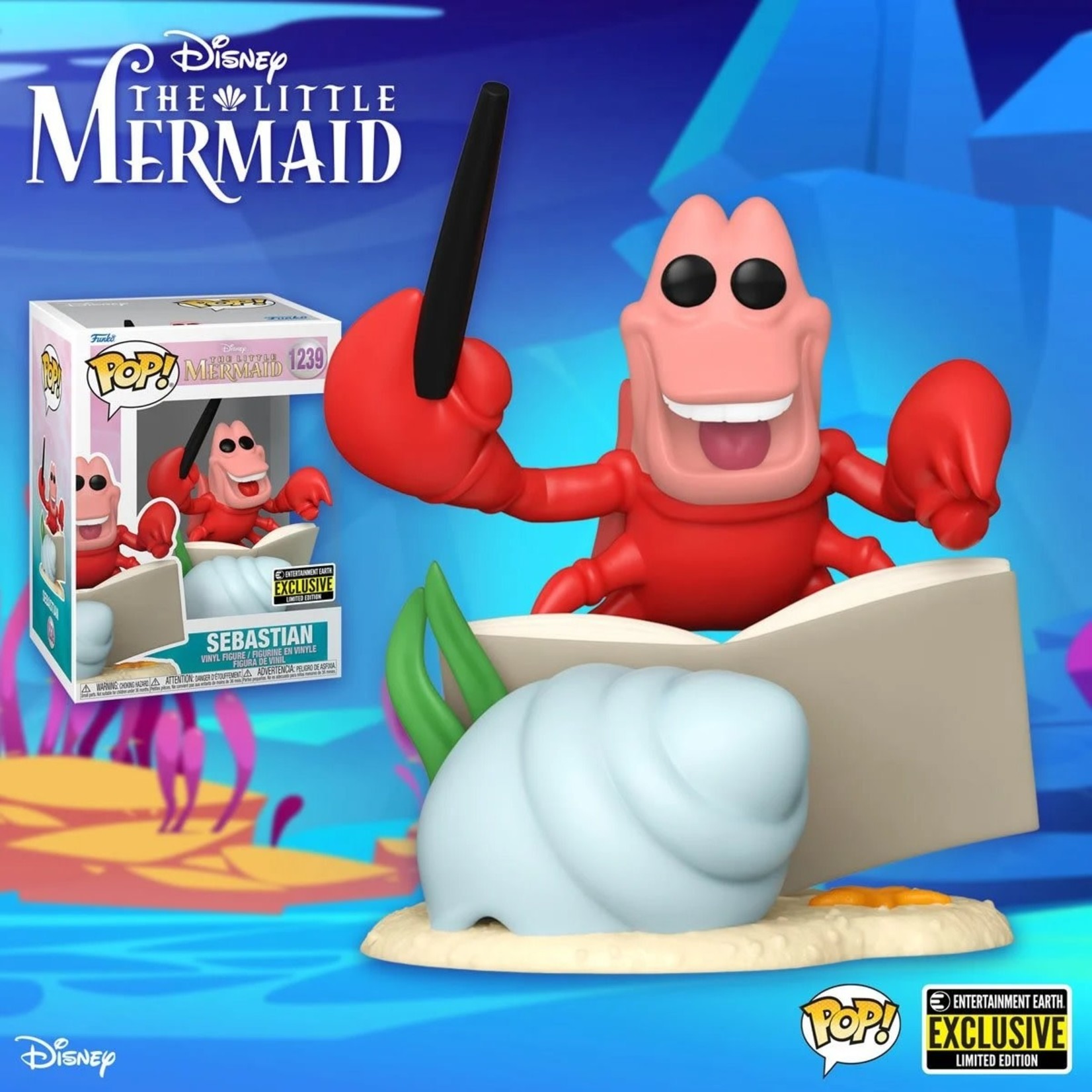 Funko Funko POP! Disney: The Little Mermaid - Sebastian - Entertainment Earth Exclusive