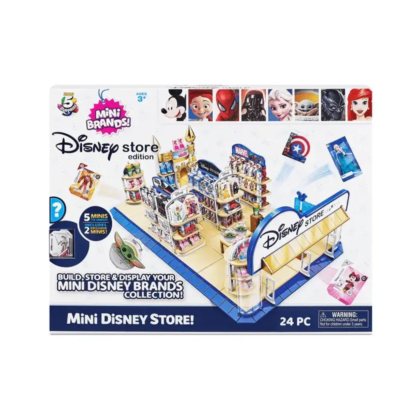 ZURU 5 Surprise Disney Store Mini Brands Toy Store Playset with 2 Exclusive Minis