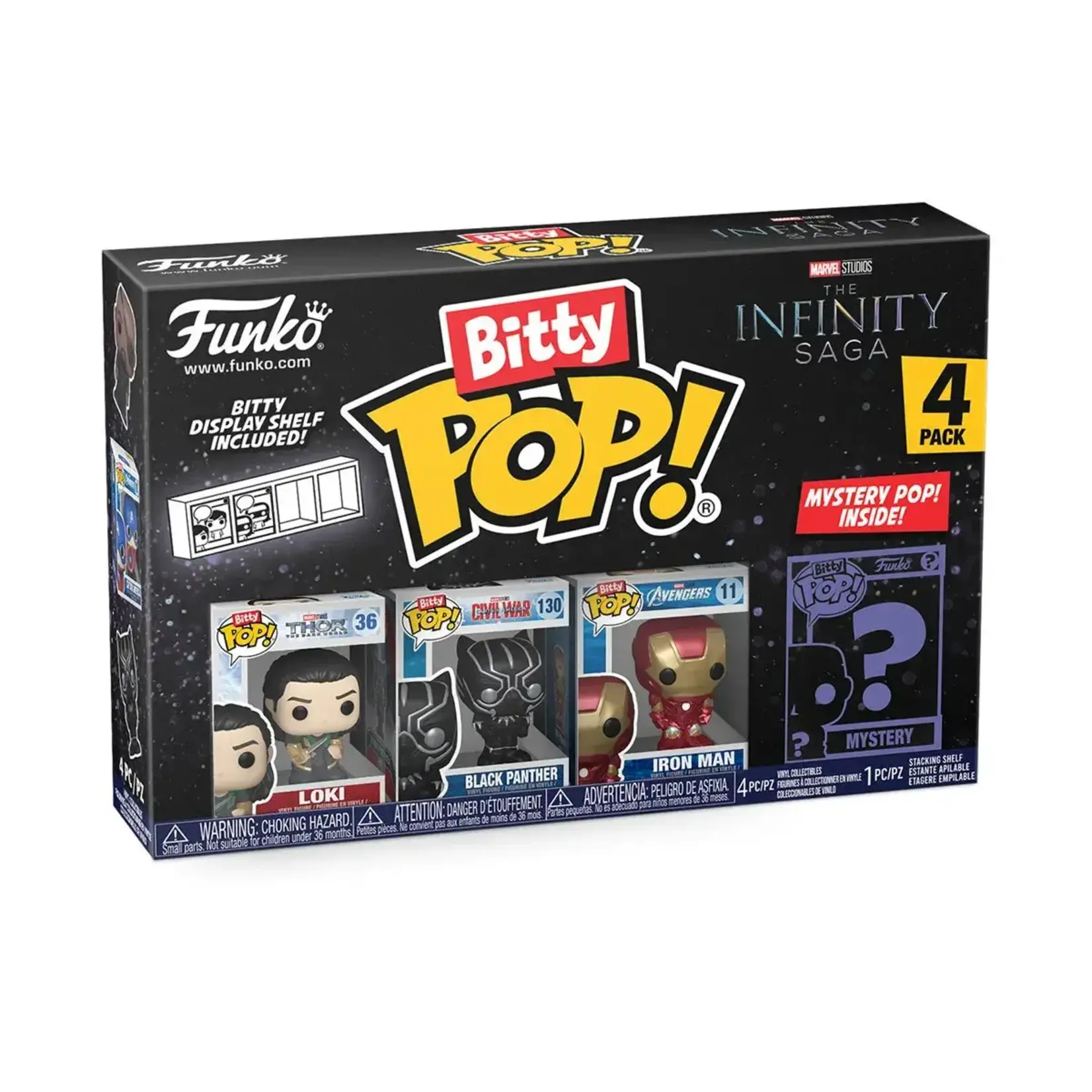 Funko Funko Bitty POP!: The Avengers Loki / Black Panther / Iron Man / Mystery - 4 Pack