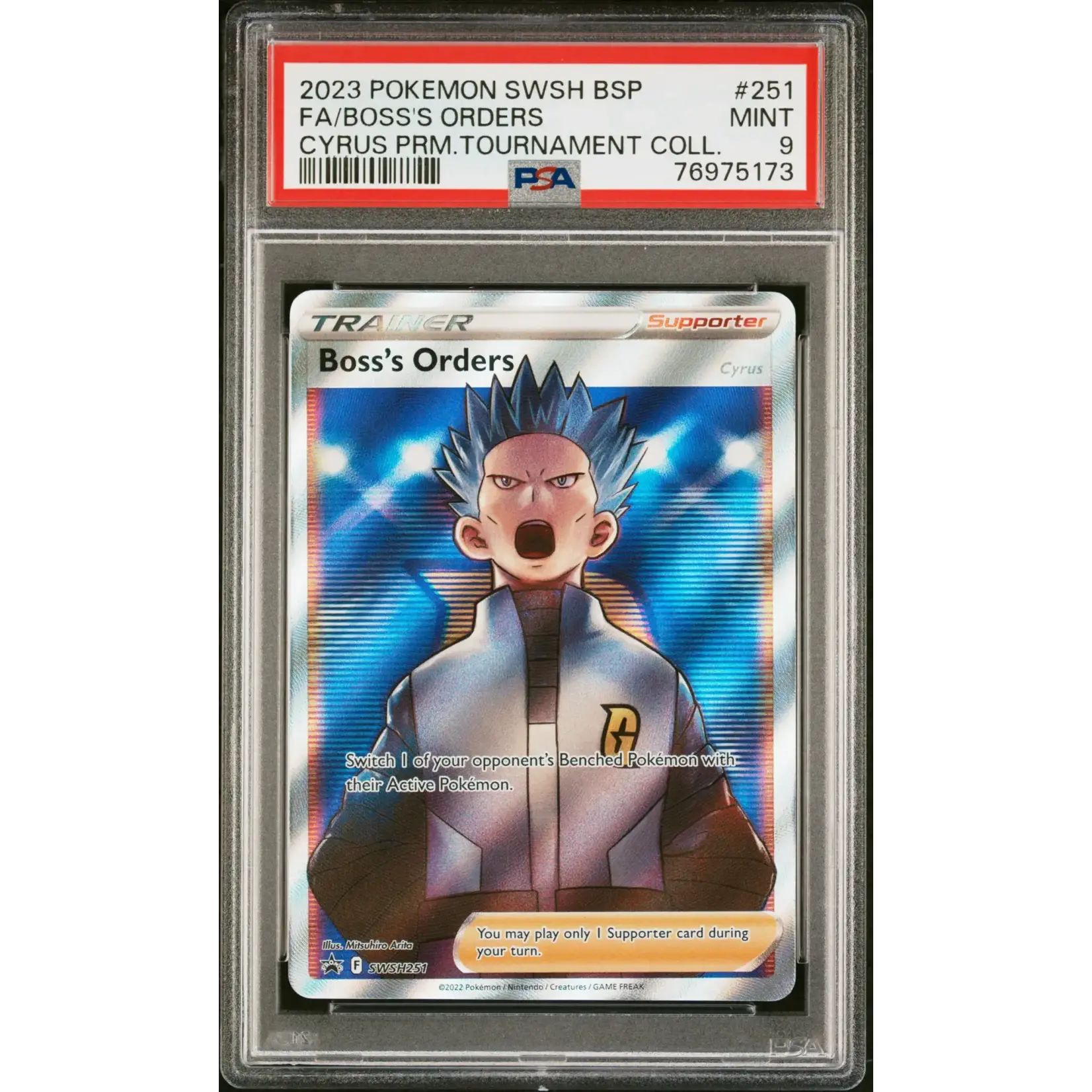 Pokemon 2023 Pokemon Cyrus Premium Tournament - Boss's Orders PSA 9 76975173