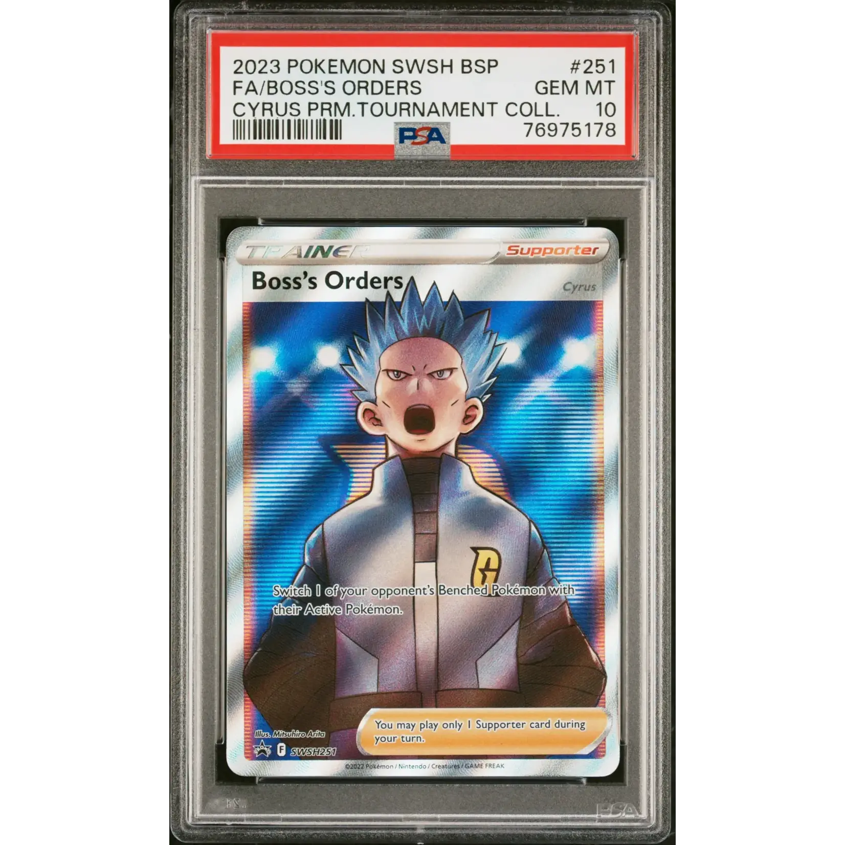 Pokemon 2023 Pokemon Premium Tournament Collection - Boss's Orders PSA 10