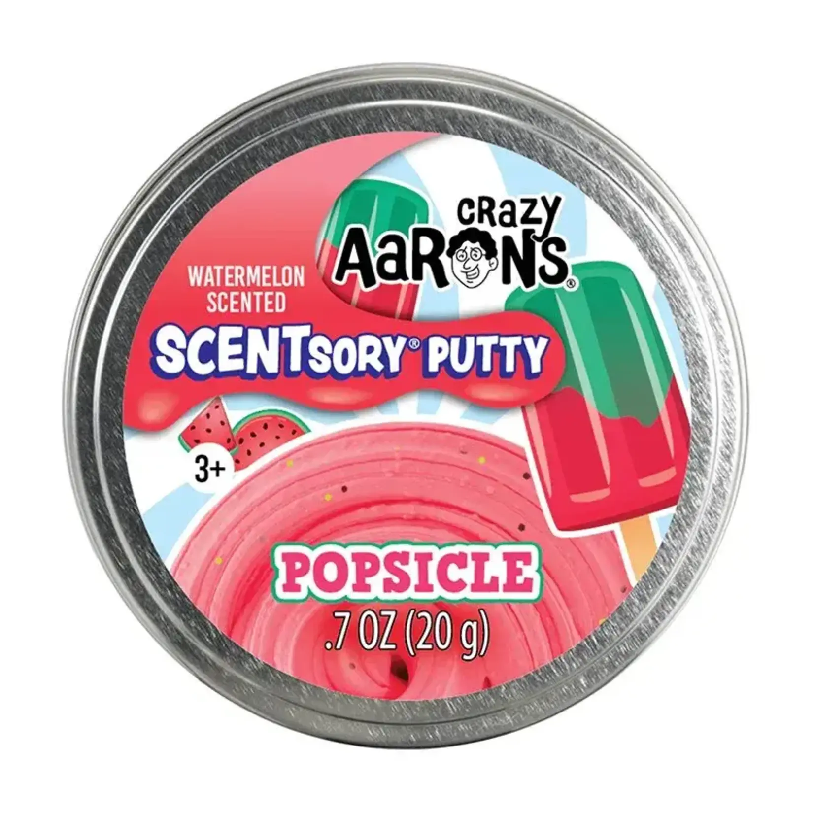 Crazy Aaron's Crazy Aaron's Scentsory Watermelon Popsicle - 2.75" Thinking Putty Tin