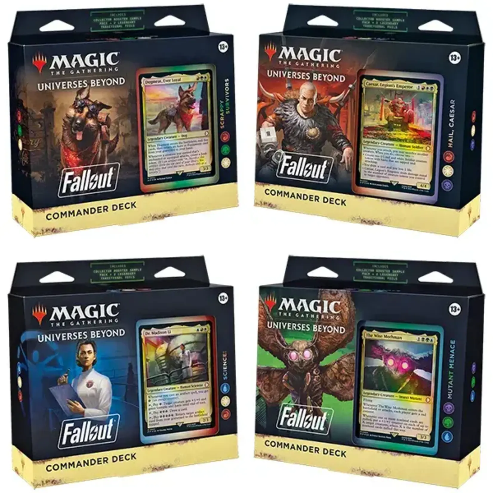 Magic: The Gathering - Fallout Commander Deck Display (4 Decks)